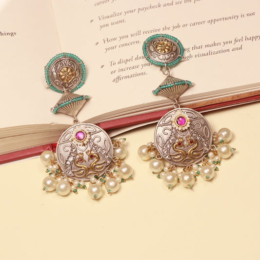 Manikarnika Oxidized Opulence Earrings