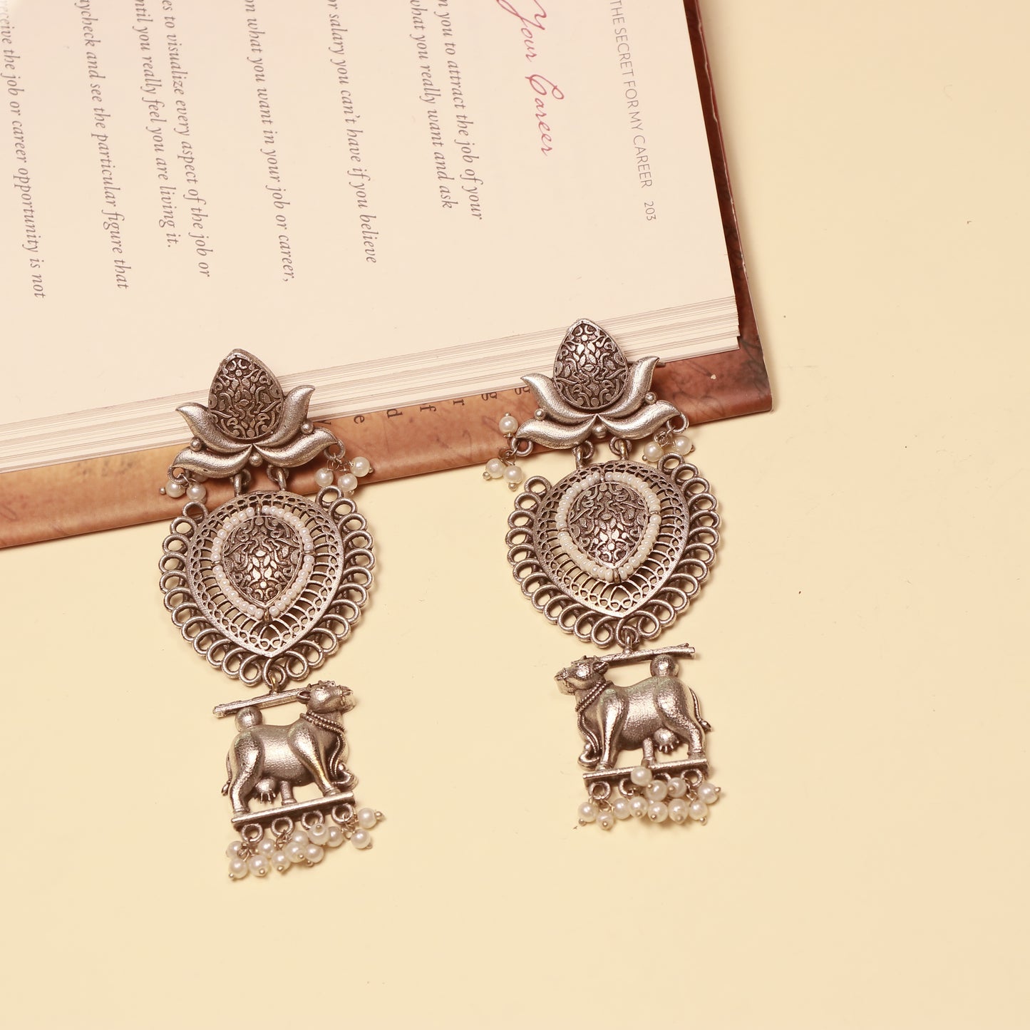 Manikarnika Regal Rust Earrings