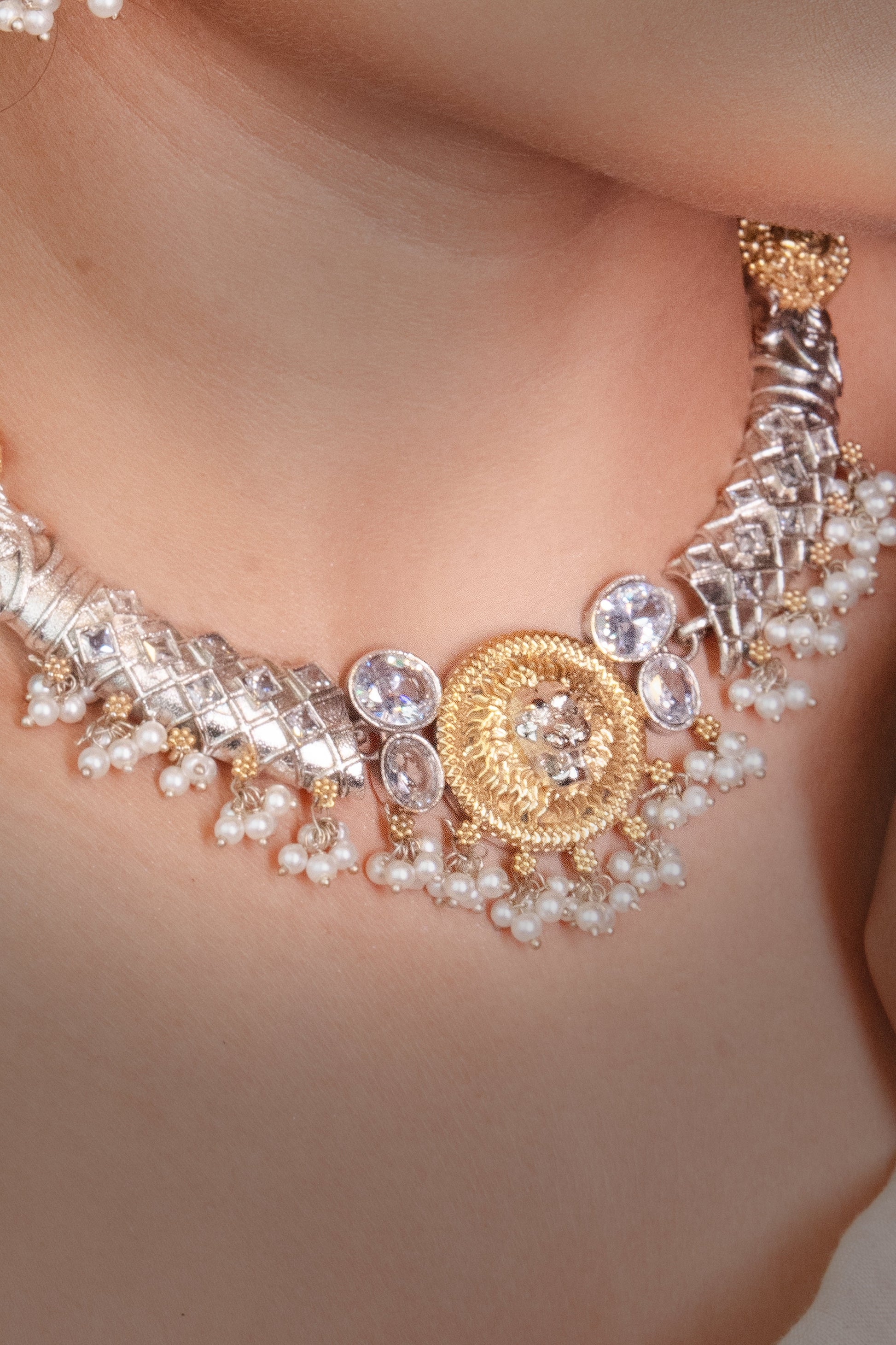 Midnight Whisper White Necklace Set - ELYSIAN GODDESS