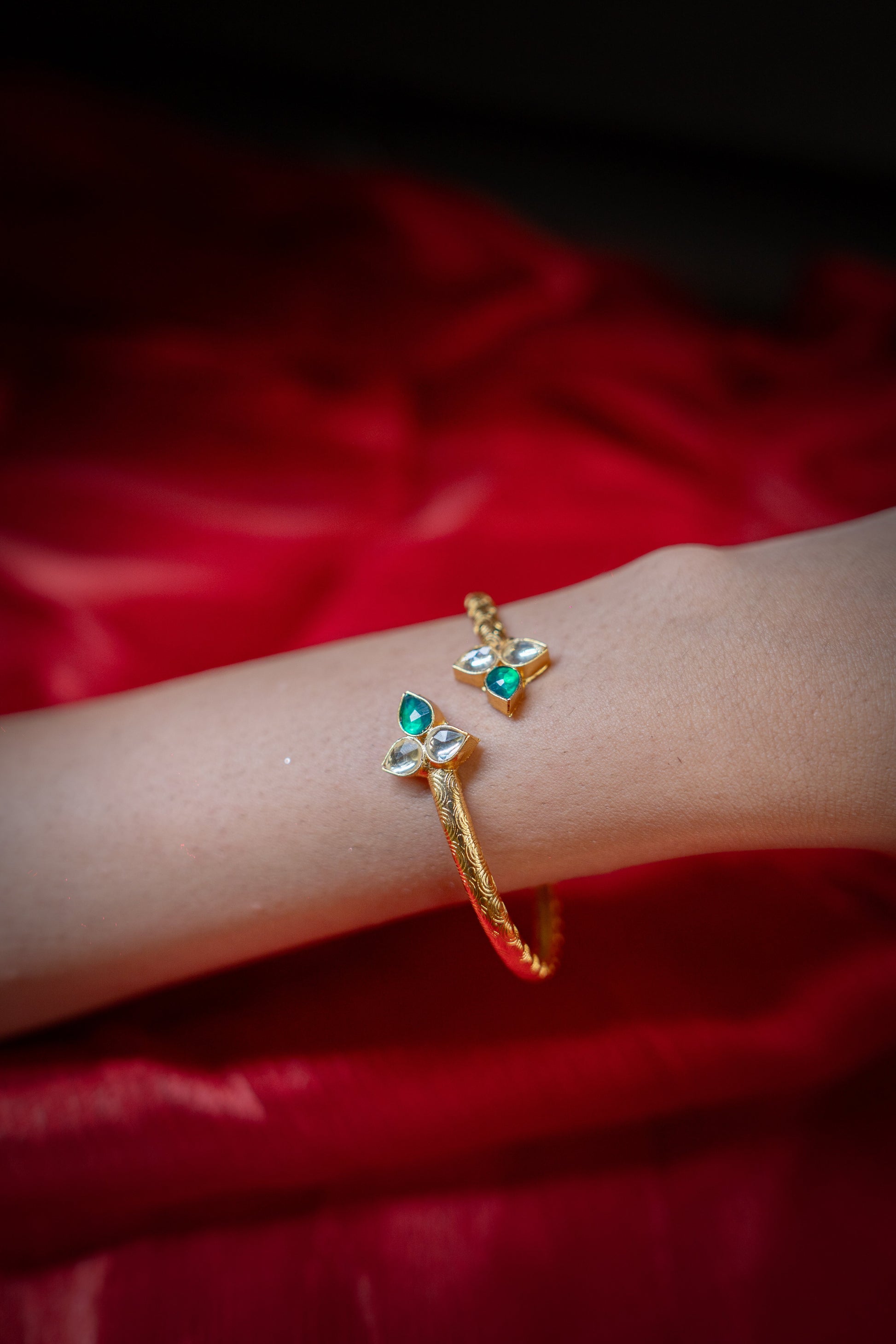 Padmavati’s Bloom Kundan Bracelet - ELYSIAN GODDESS