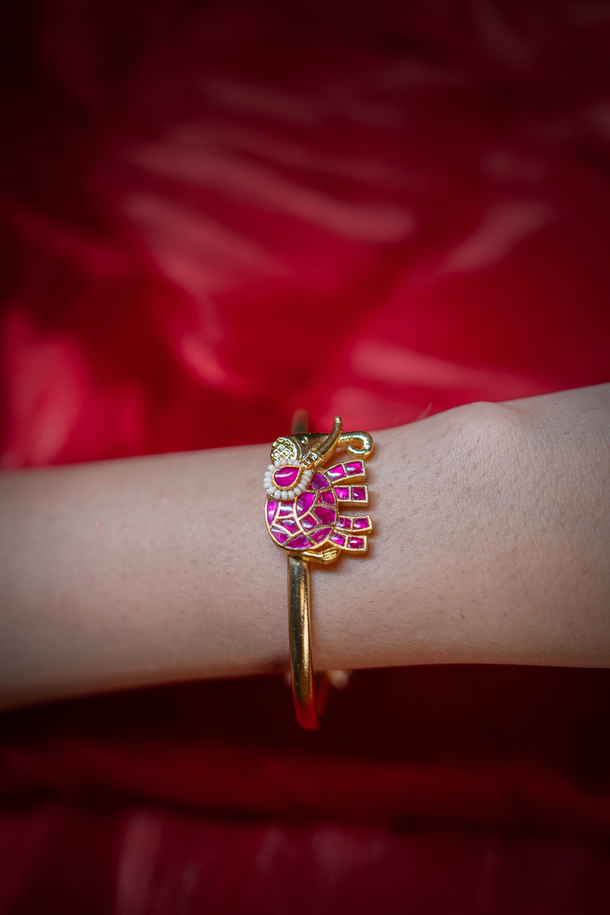 Padmavat Ruby Golden Bracelet - ELYSIAN GODDESS