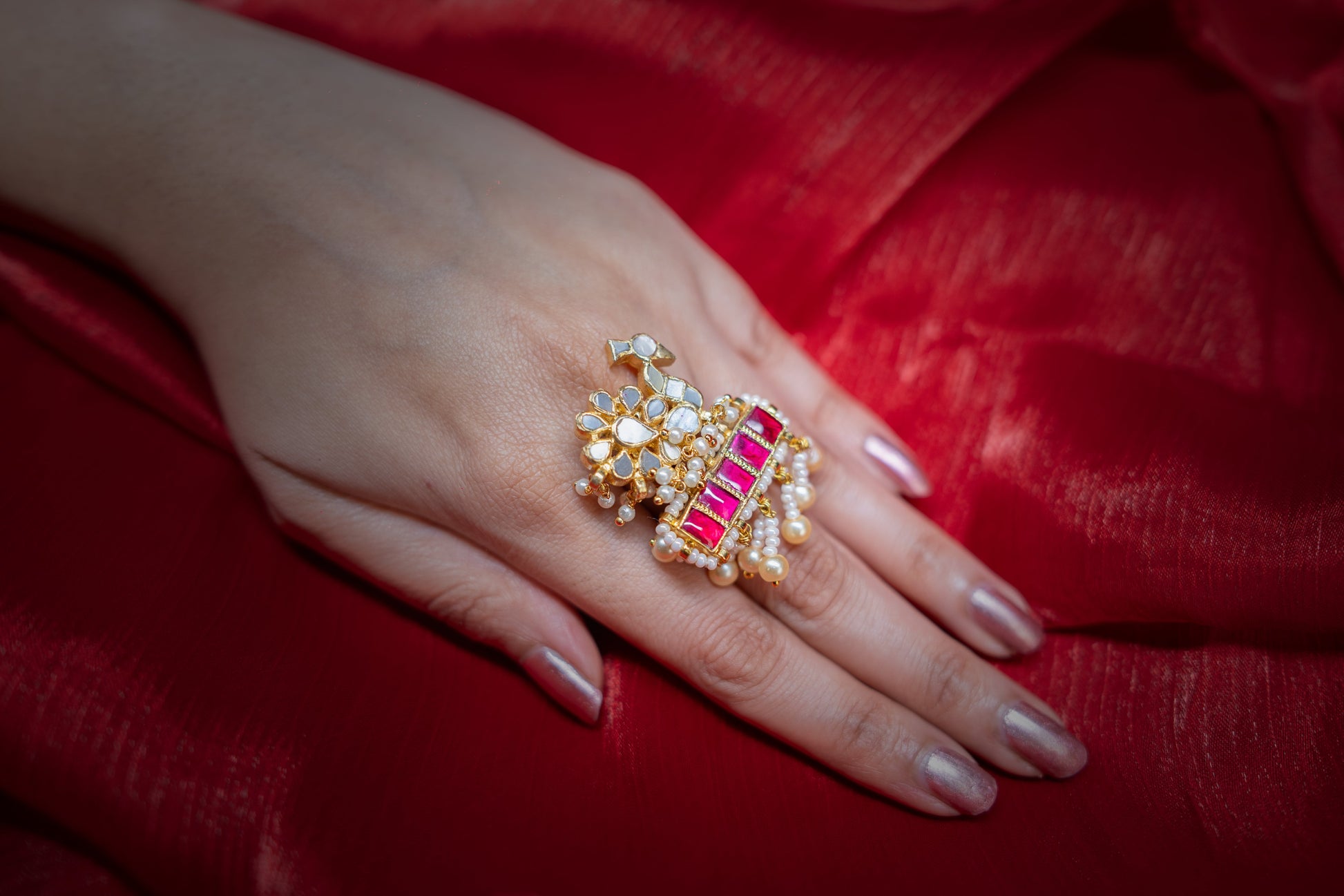 Padmavati Mystique Adjustable Ring - ELYSIAN GODDESS