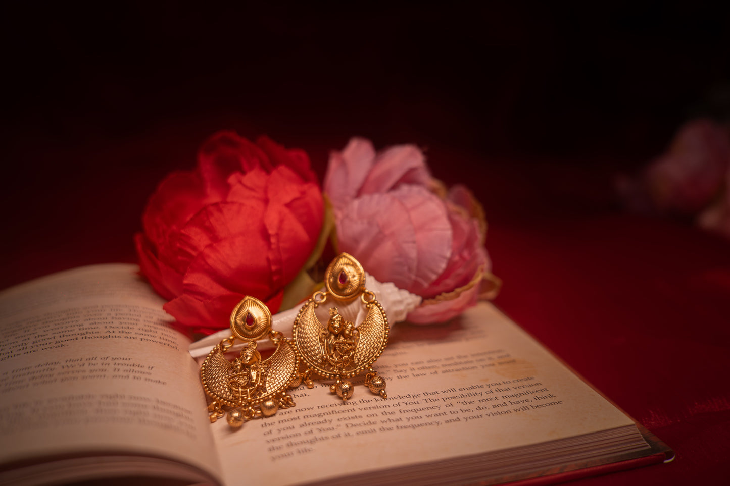 Krishna Grace Golden Earrings - ELYSIAN GODDESS