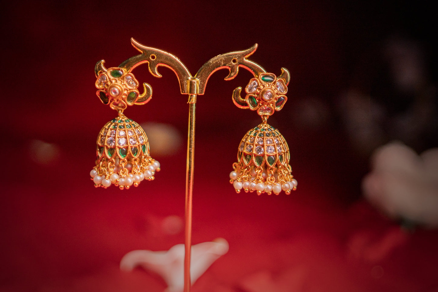 Gilded Heritage Kundan Earrings - ELYSIAN GODDESS