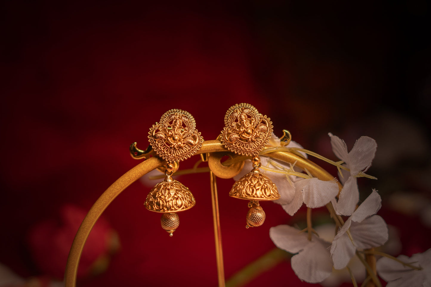 God Of Grace Golden Earrings - ELYSIAN GODDESS