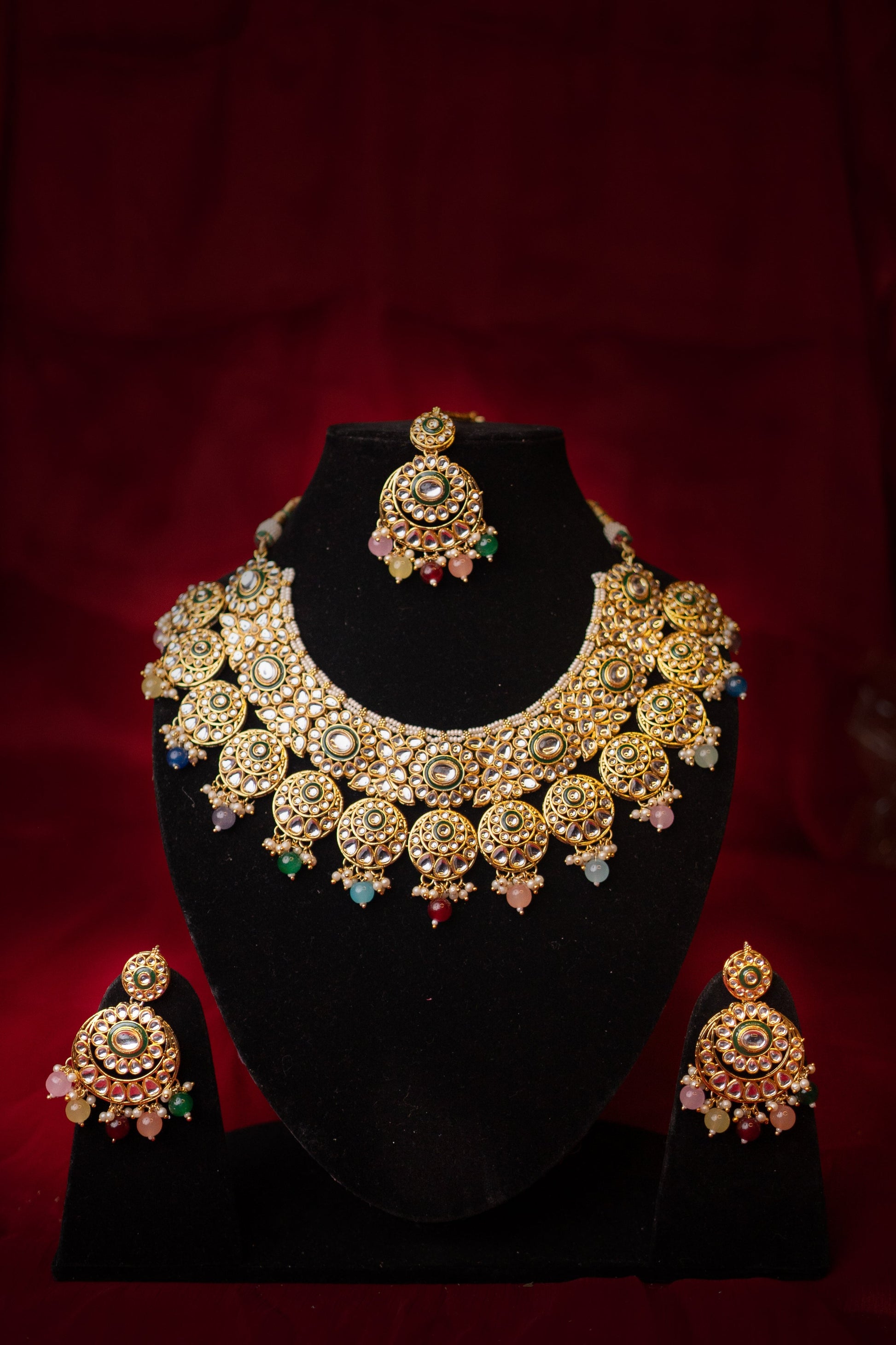 Jahan's Treasure Multicolour Kundan Necklace - ELYSIAN GODDESS