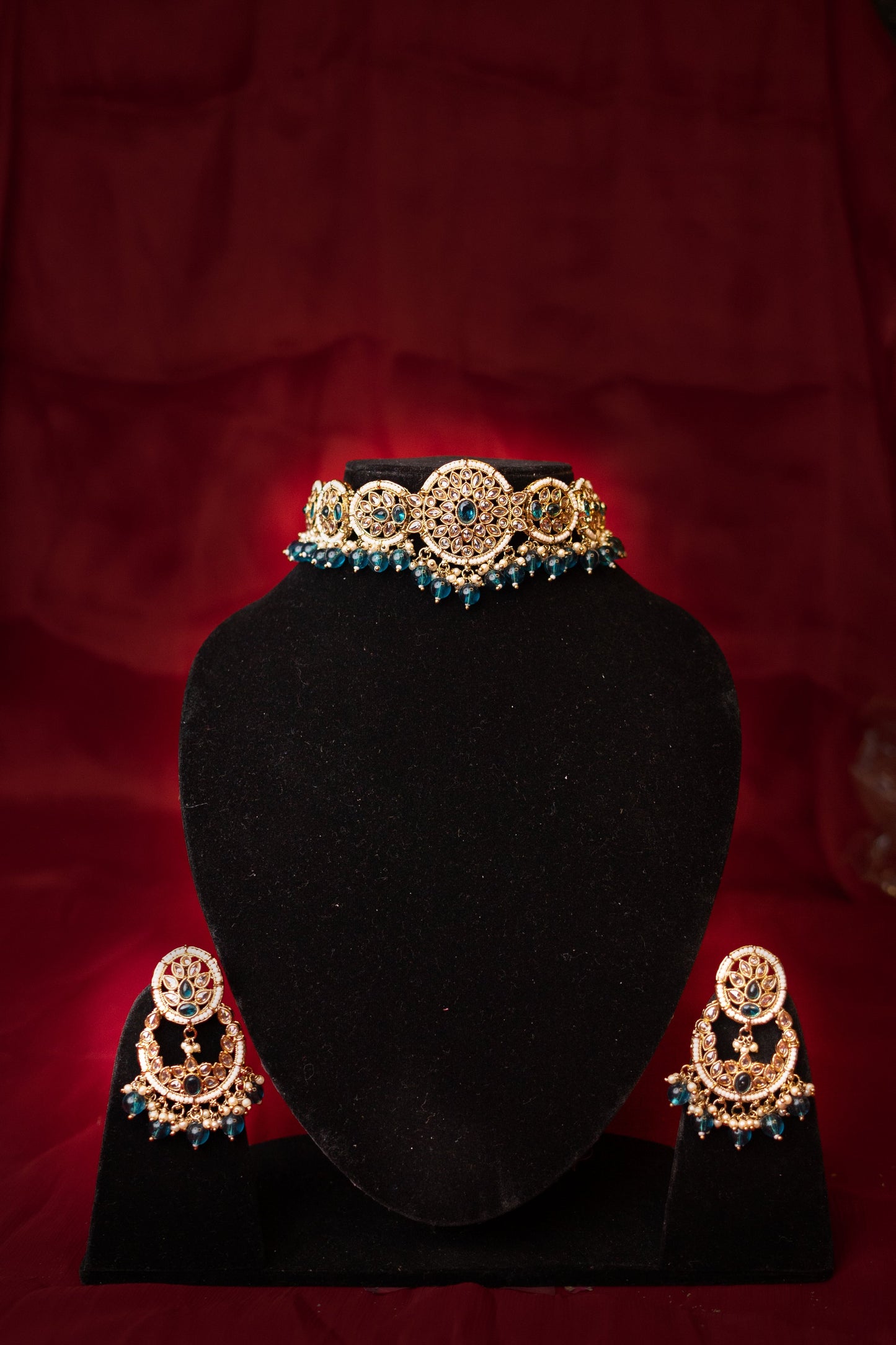 Lotus Dream Polki Necklace Set - ELYSIAN GODDESS