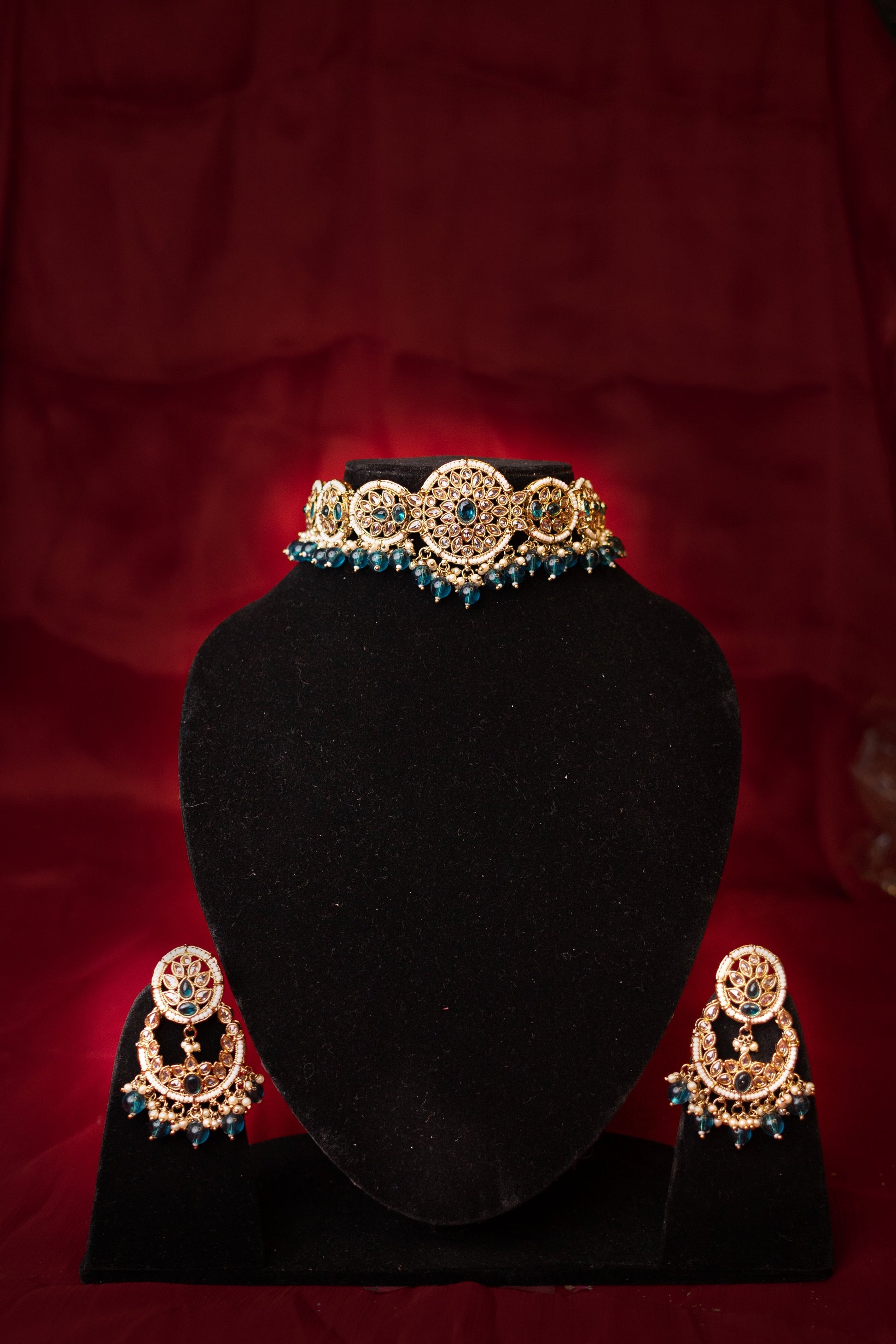 Lotus Dream Polki Necklace Set - ELYSIAN GODDESS