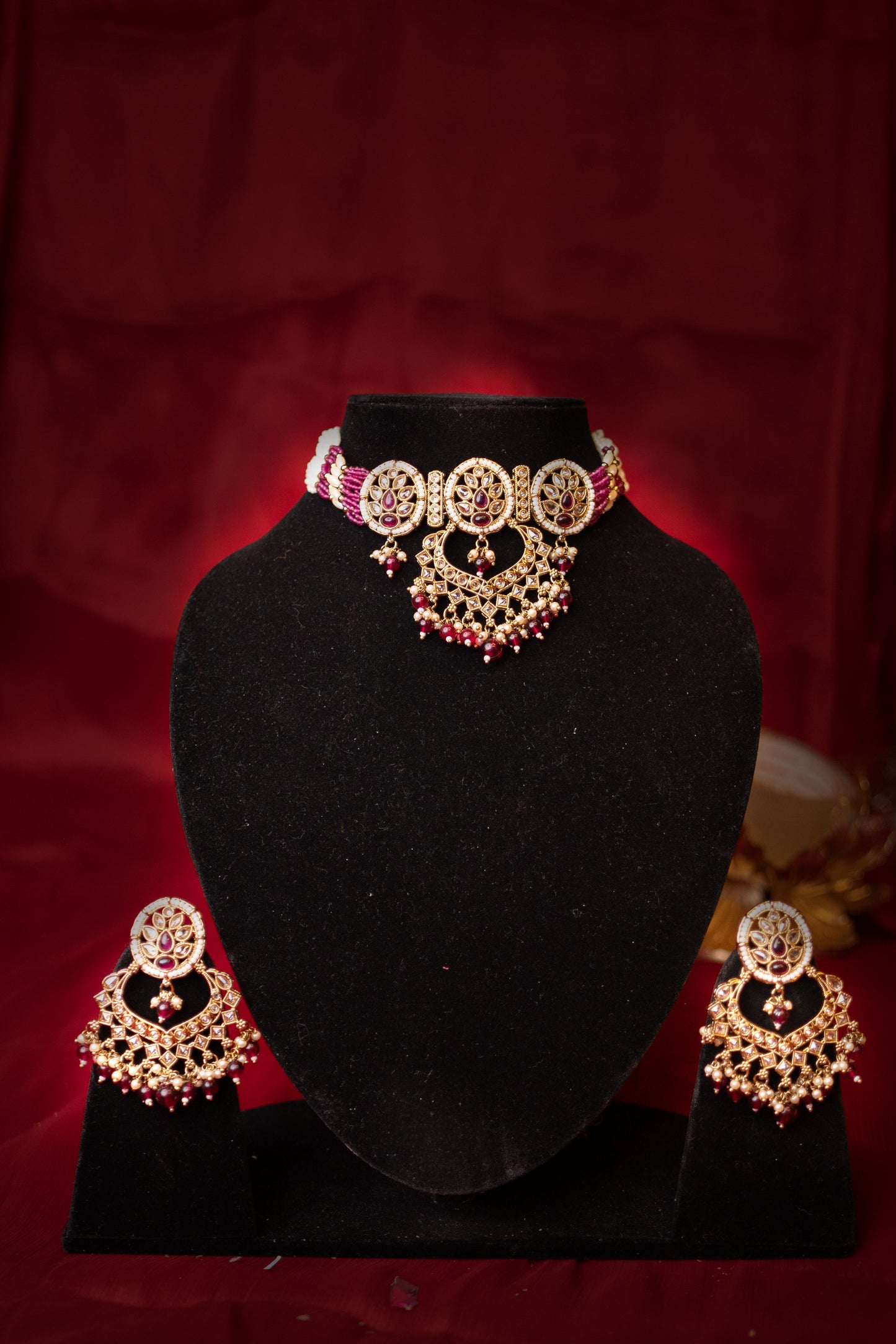 Padmavati’s Reflection Polki Choker Necklace Set