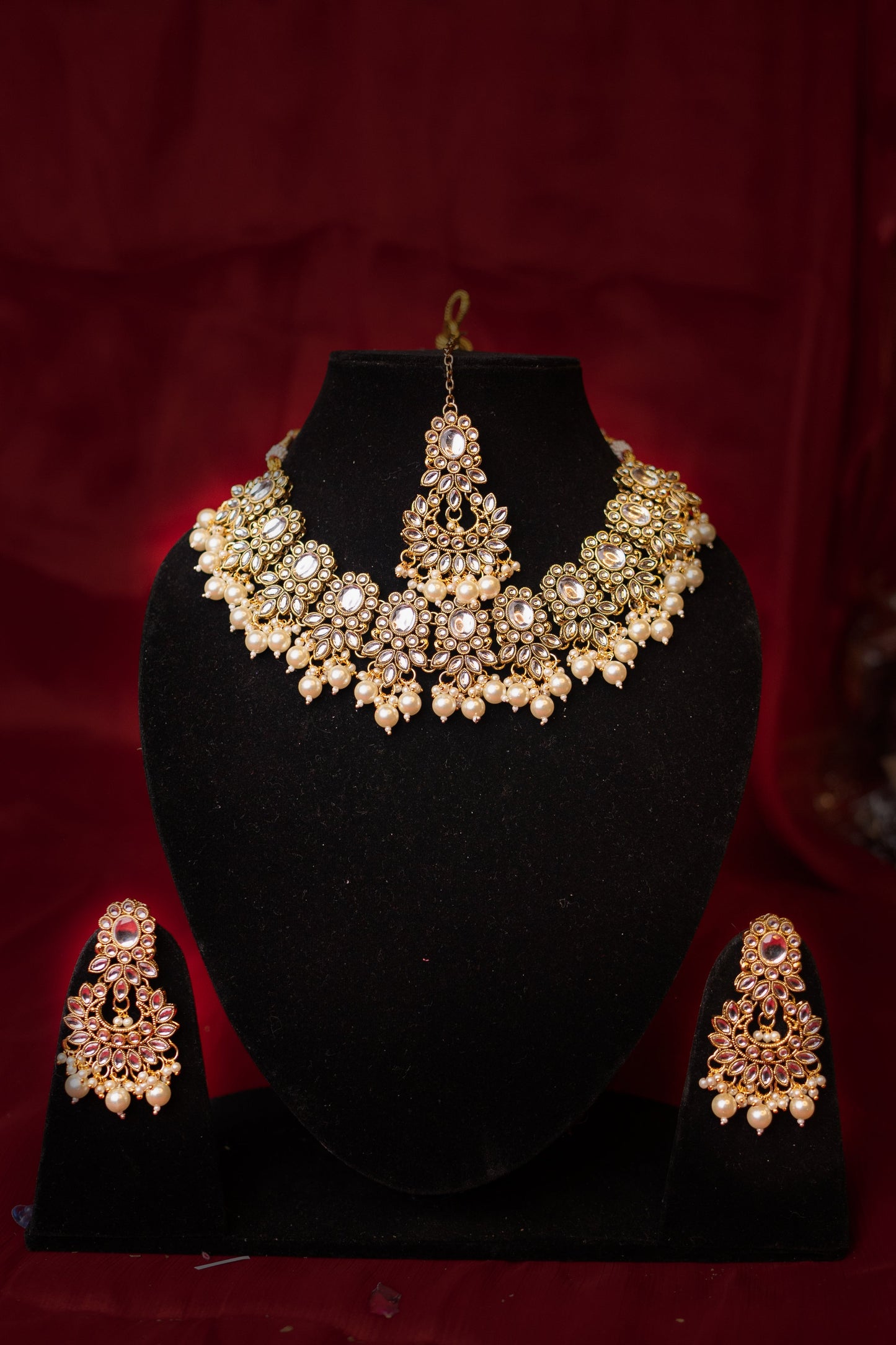 Jahan's Majesty Kundan Necklace Set - ELYSIAN GODDESS