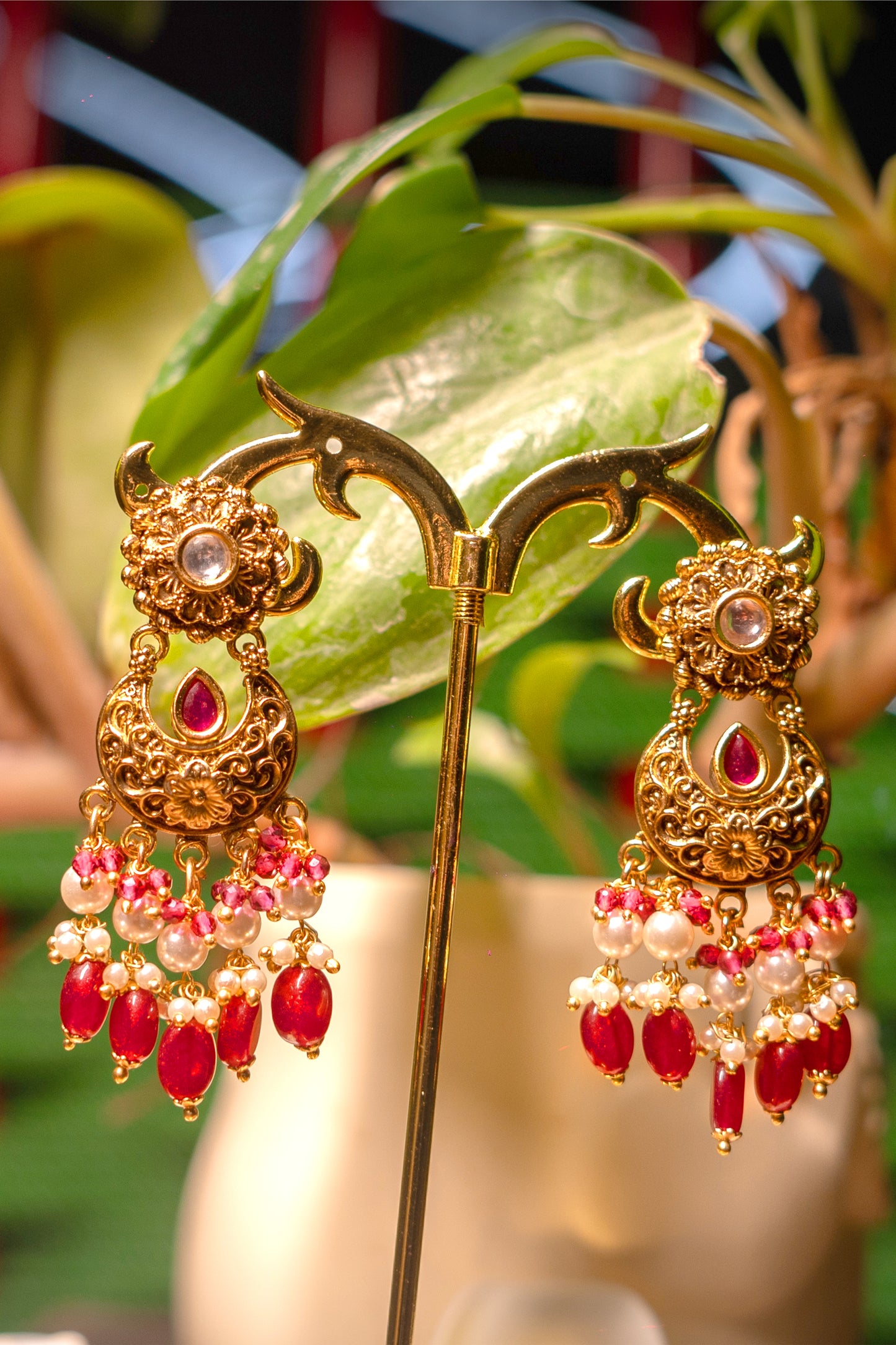 Mystic Blossom Kundan Earrings