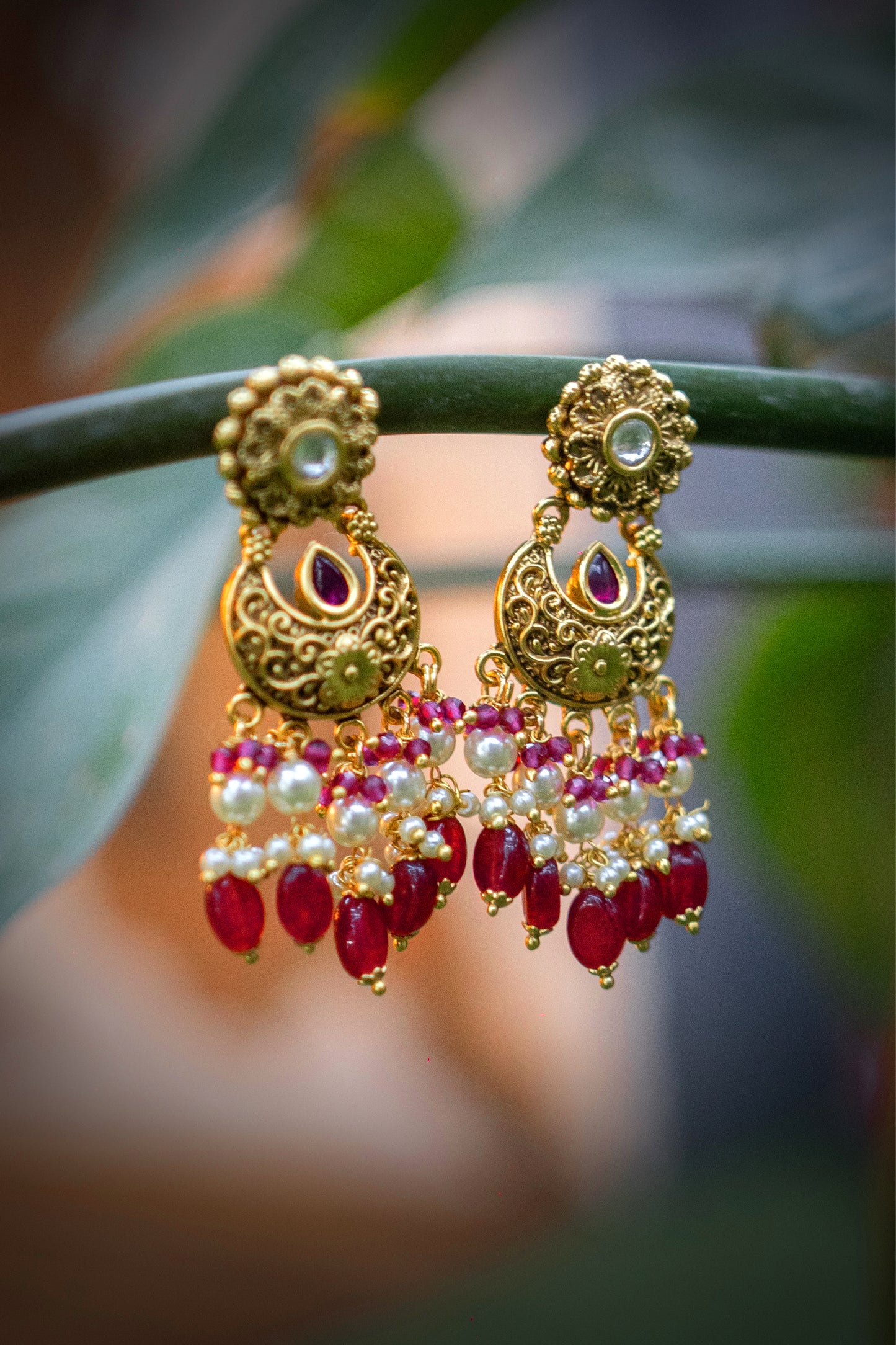 Mystic Blossom Kundan Earrings
