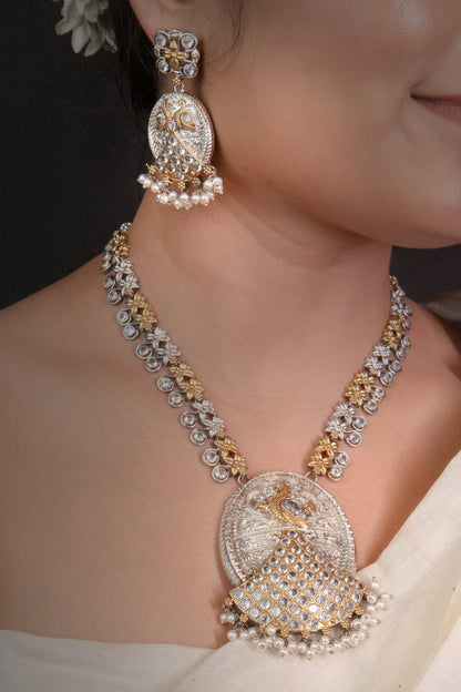 Aurora Charm White Necklace Set - ELYSIAN GODDESS