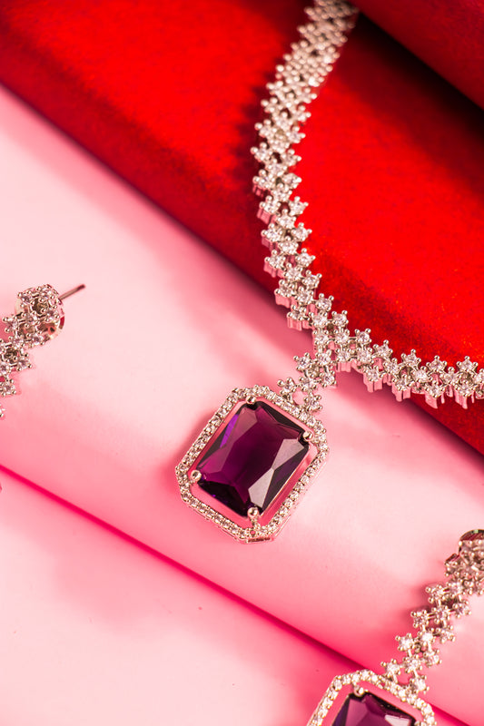Royal Amethyst Necklace Set