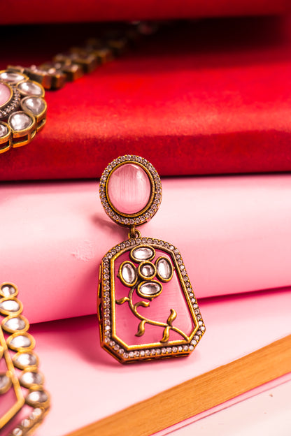 The Pink Grace Polki NecklaceSet
