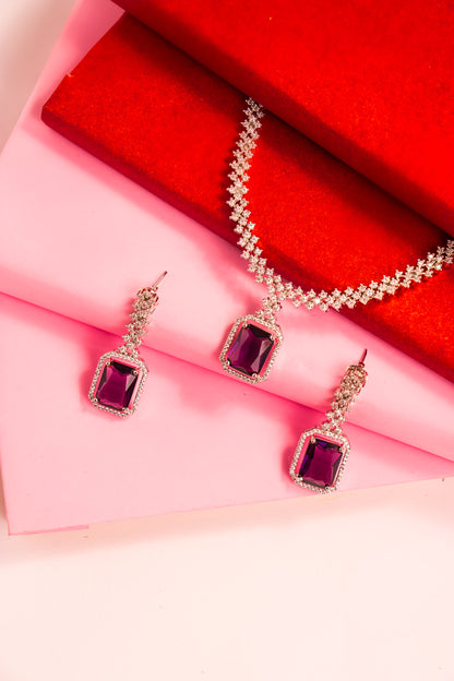 Royal Amethyst Necklace Set