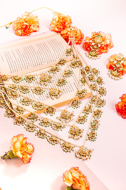 Jahan's Luster Long Kundan Necklace Set