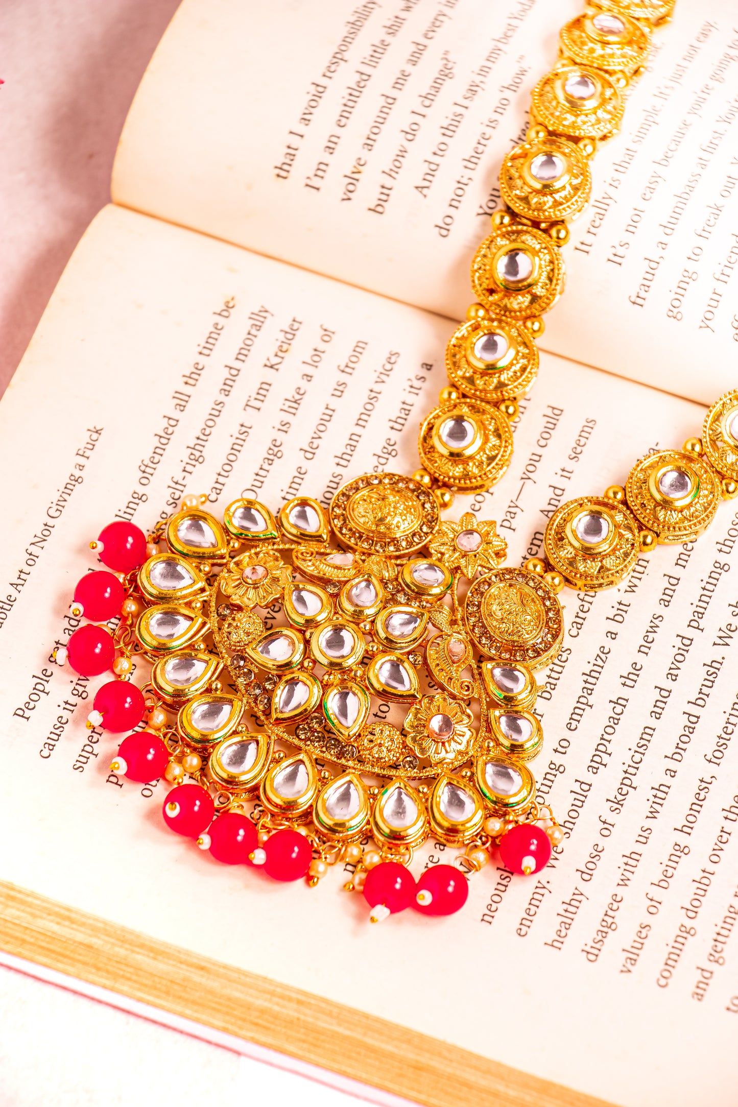 Padmavati's Charm Kundan Long Necklace Set