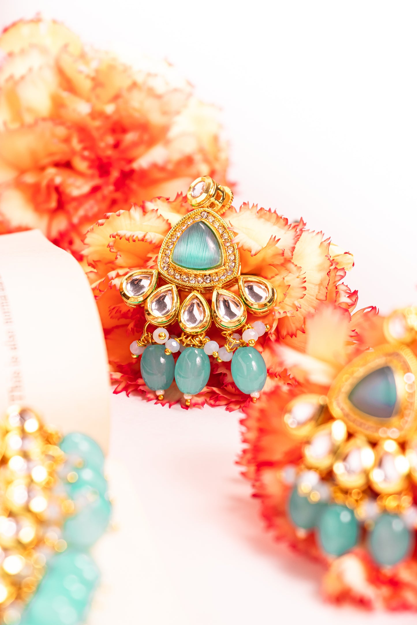 Jahan's Reflection Blue Kundan Necklace Set