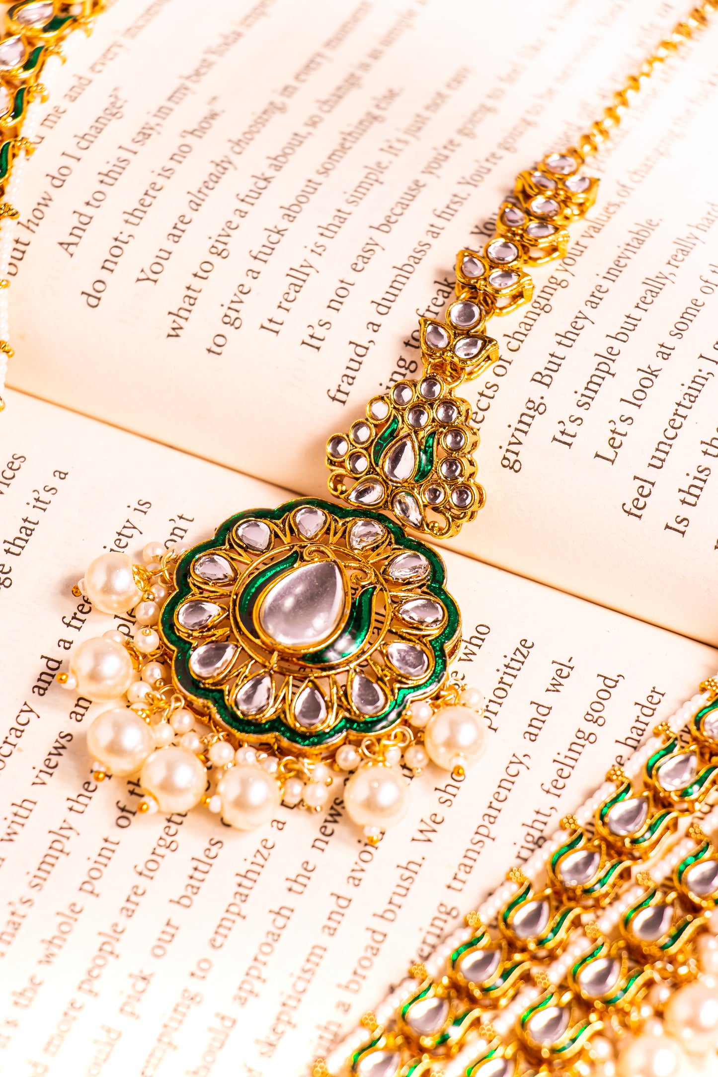 Noor's Dream Kundan Long Necklace Set
