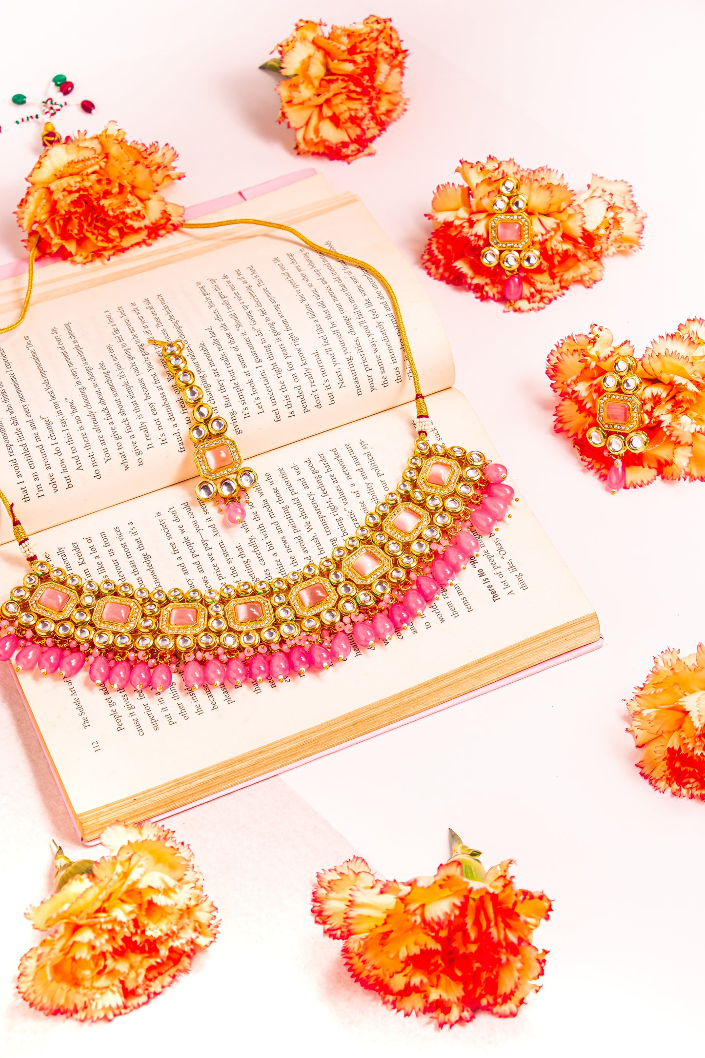Jewel of Jahan Pink Kundan Necklace