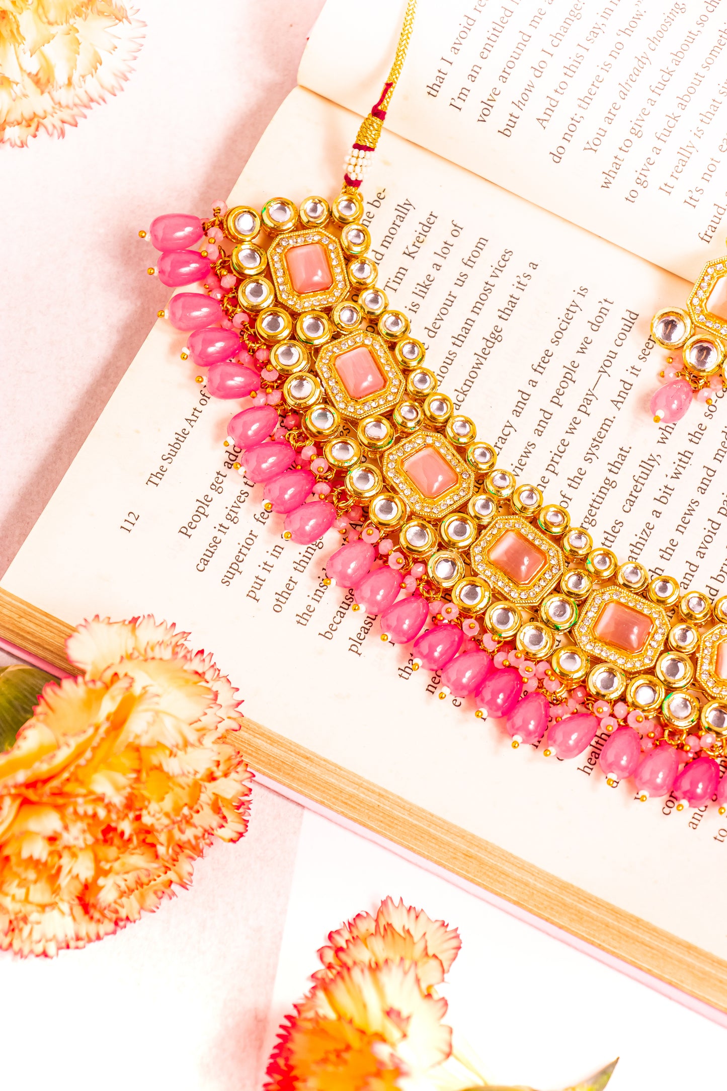 Jewel of Jahan Pink Kundan Necklace