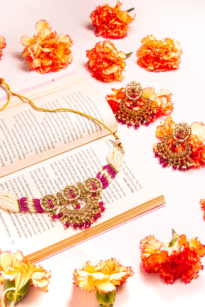 Padmavati’s Reflection Polki Choker Necklace Set