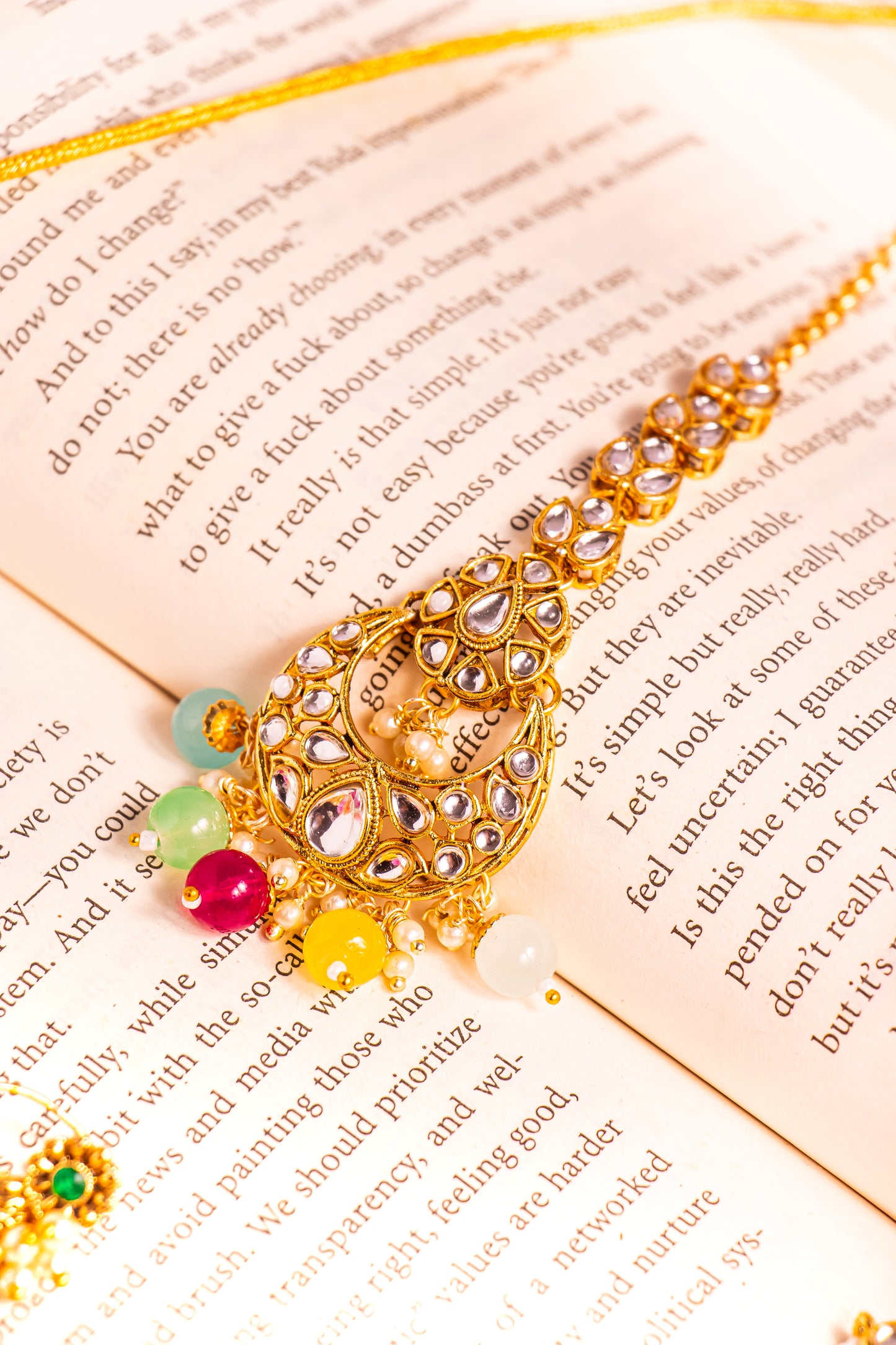 Jahan's Mirage Multicolour Kundan Necklace Set