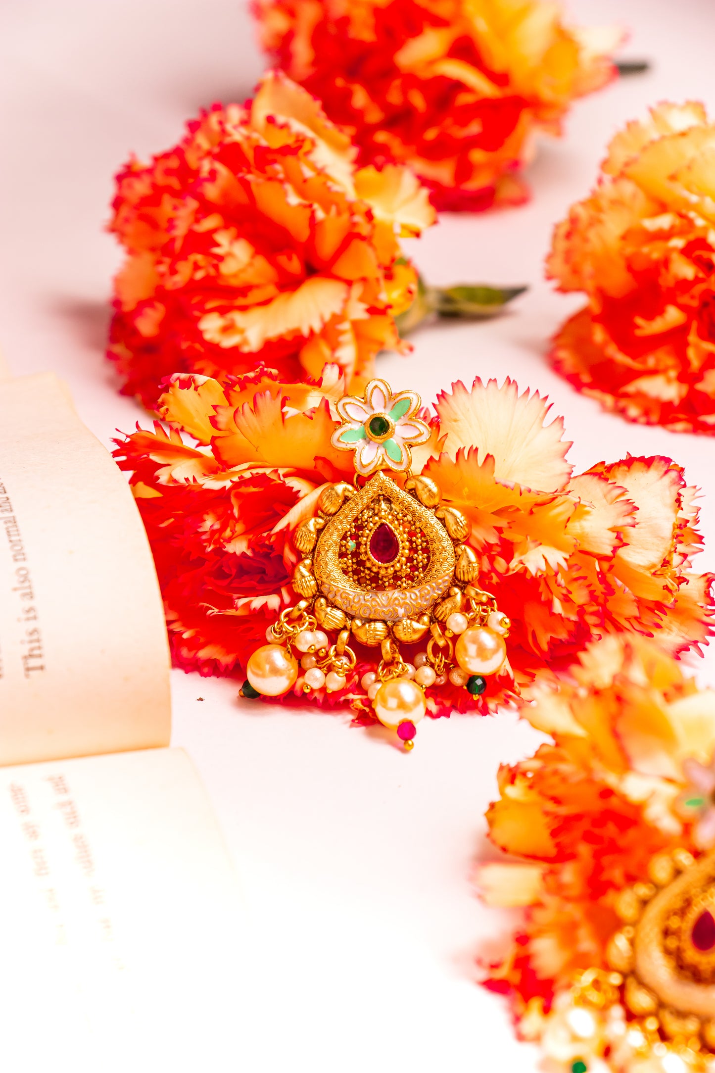 Majestic Padma Kundan Long Necklace Set