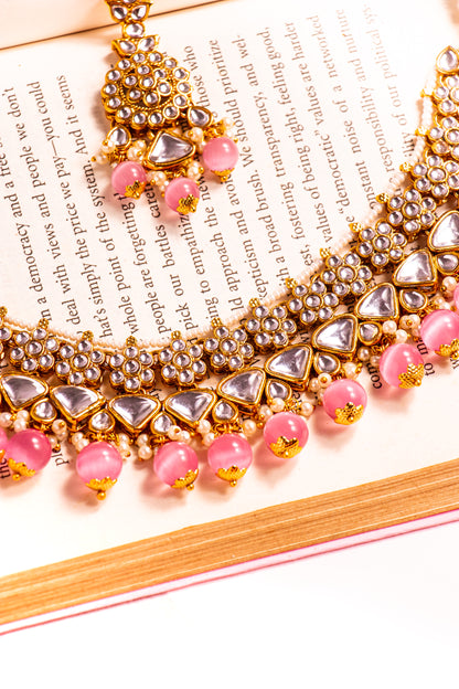 Noor's Horizon Pink Kundan Necklace Set