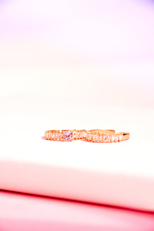 Royal Bloom Adjustable Rings  Set