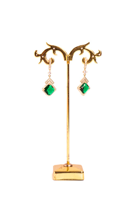 Emerald Tiara Earrings