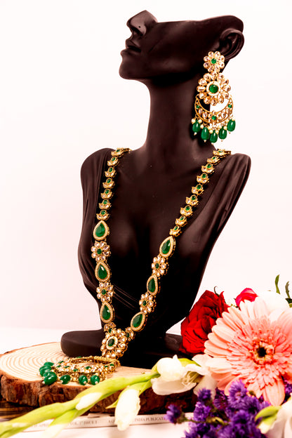 Padmavati's Opulence Polki Long Necklace Set
