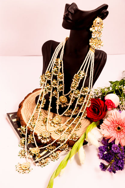 Jahan's Luster Long Kundan Necklace Set