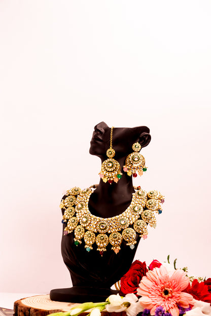 Jahan's Treasure Multicolour Kundan Necklace