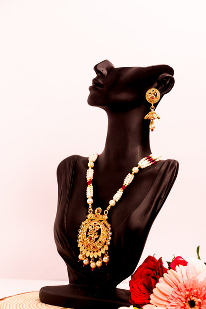 Padmavati's Radiance Long Necklace Set