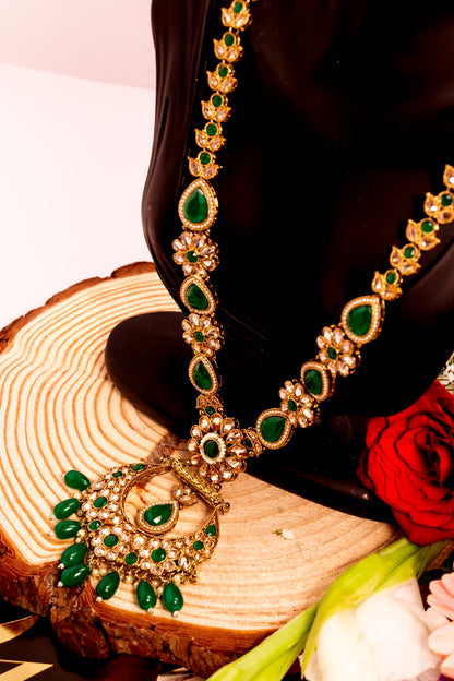 Padmavati's Opulence Polki Long Necklace Set
