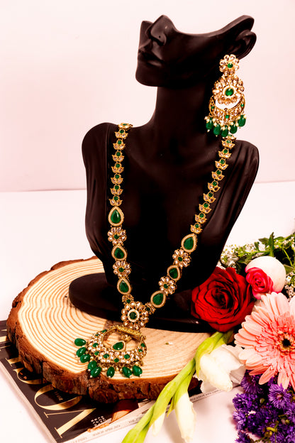 Padmavati's Opulence Polki Long Necklace Set