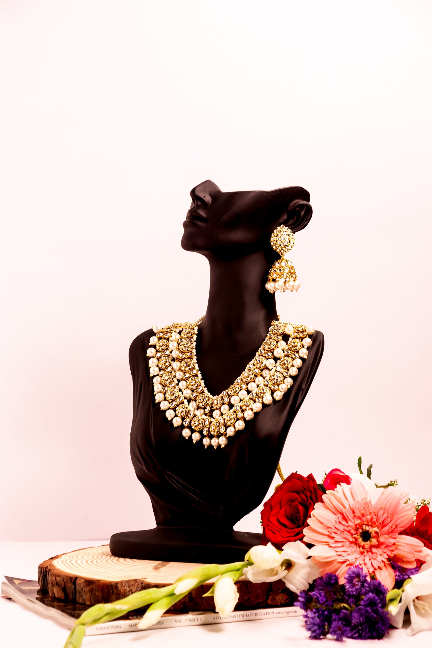 Noor's Spark Kundan Pearl Necklace Set