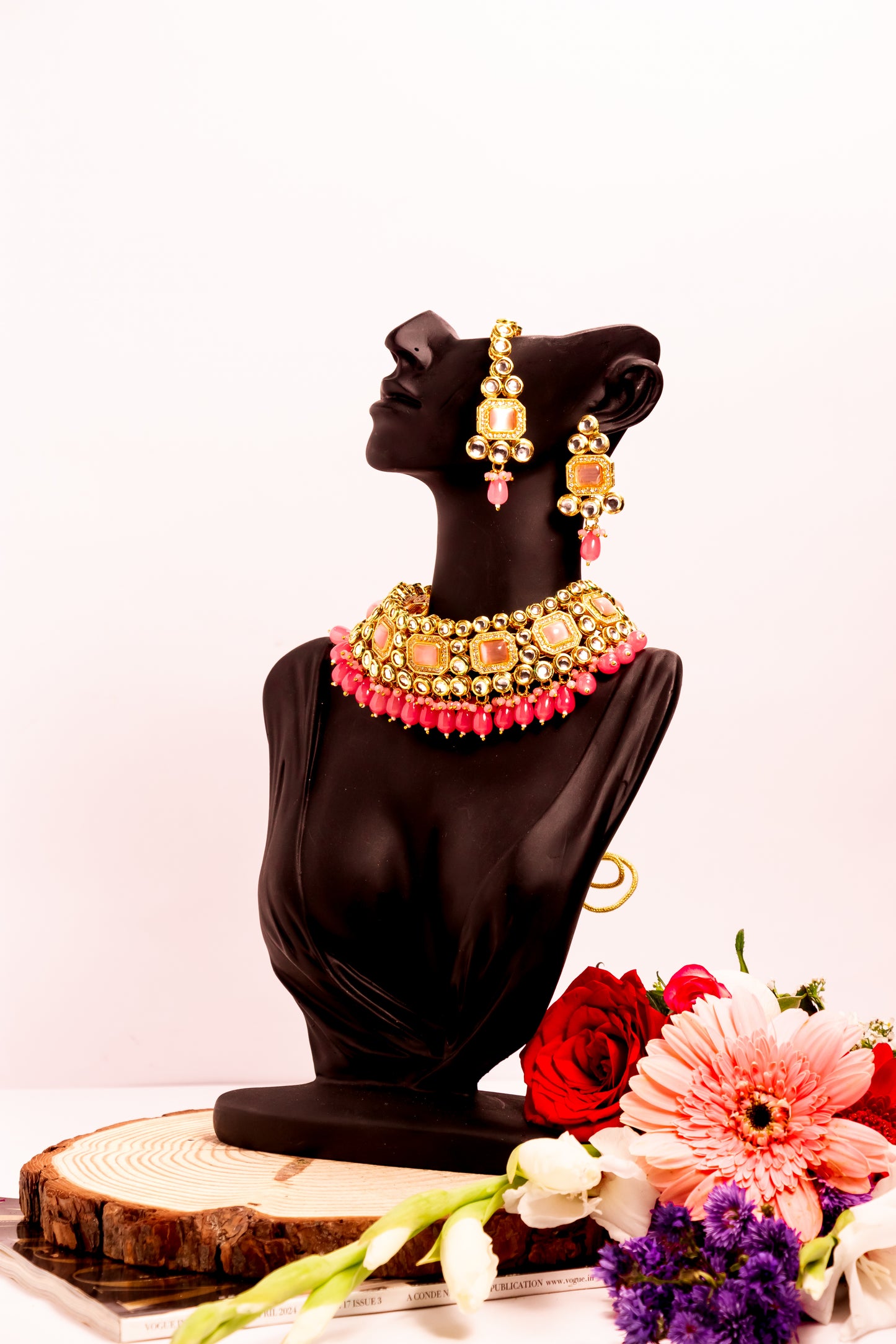 Jewel of Jahan Pink Kundan Necklace