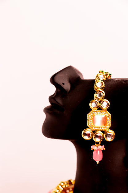 Jewel of Jahan Pink Kundan Necklace