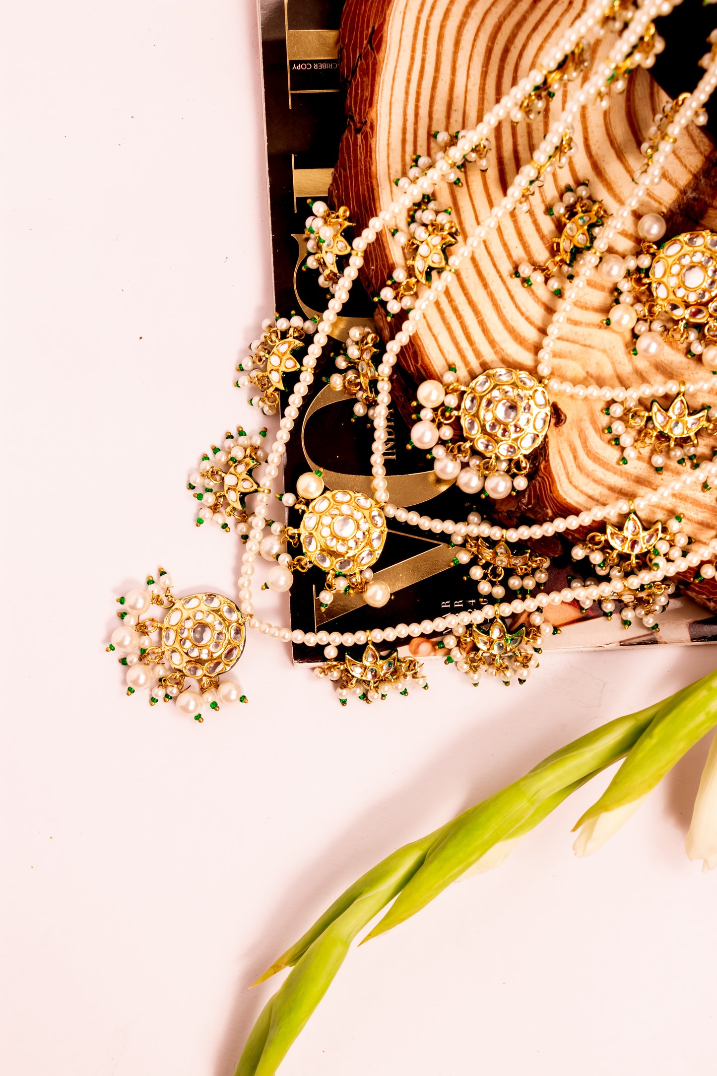 Royal Hoops Pearl Necklace