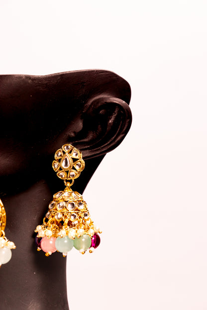 Jahan's Mirage Multicolour Kundan Necklace Set