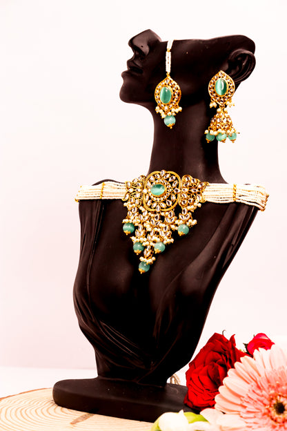 Padmavati's Treasure Polki Choker Necklace Set