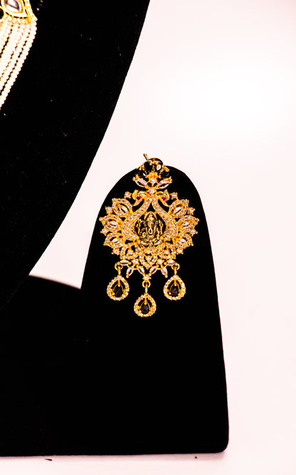 Radiant Padma Ganesha Pearl Necklace Set
