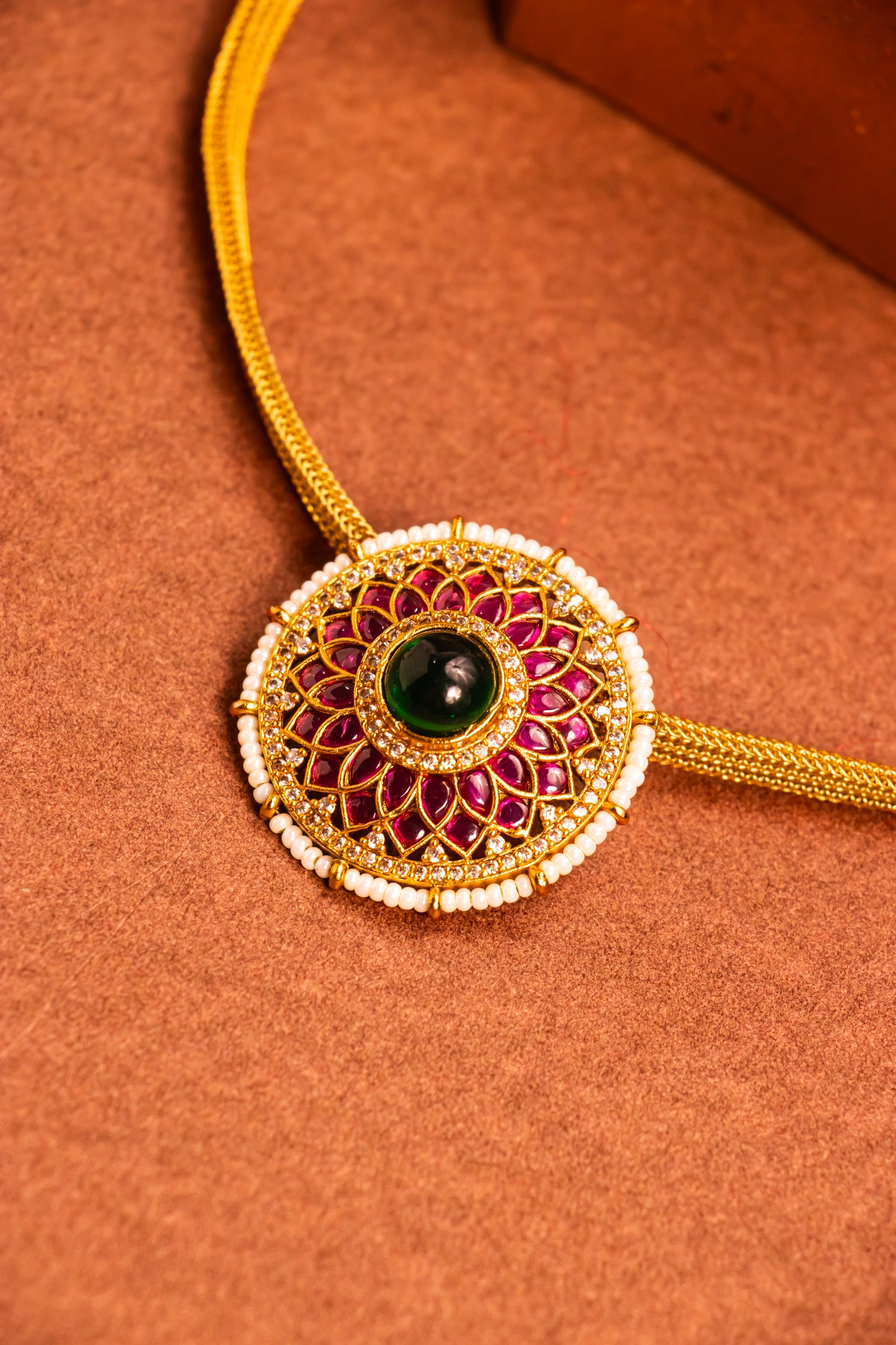 Padmavati's Bloom Pink Kundan Necklace