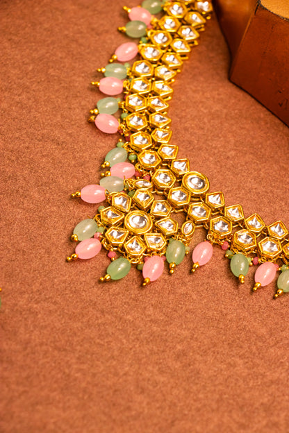 Noor's Legacy Red Kundan Necklace Set