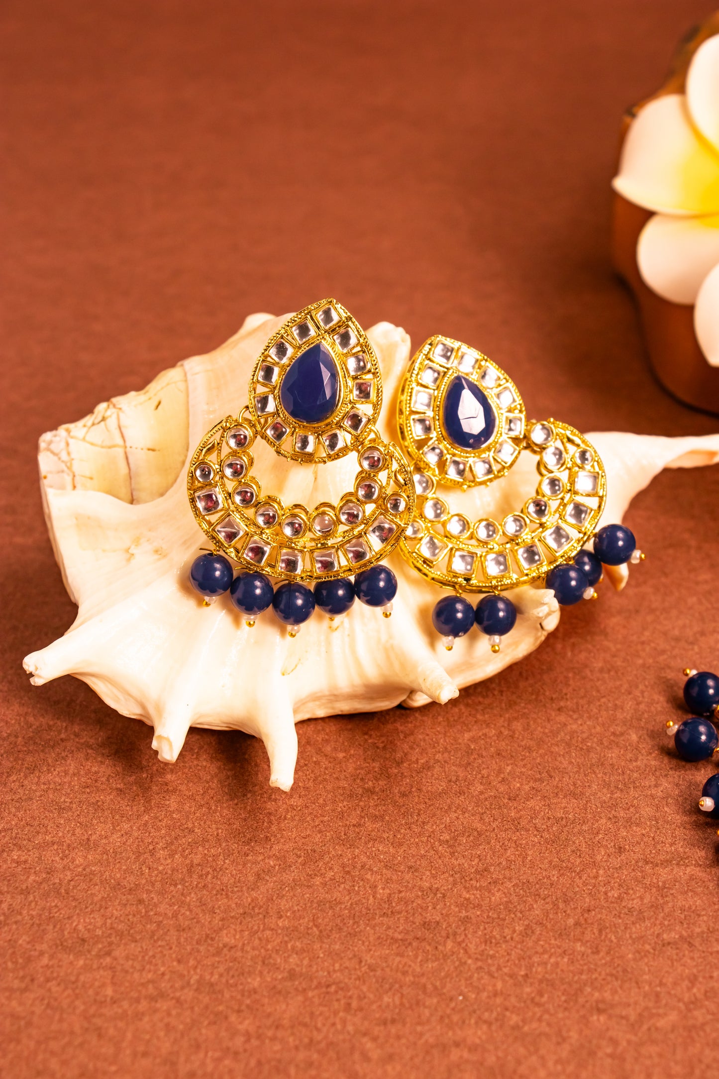 Jahan's Whisper Blue Kundan Necklace Set