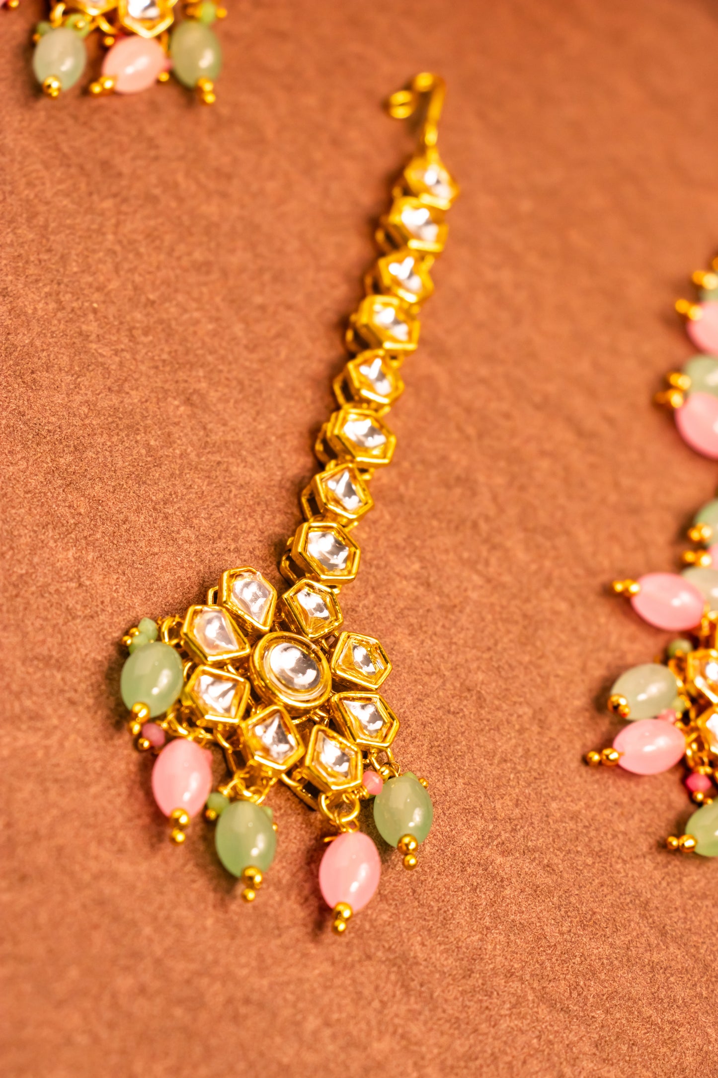 Noor's Legacy Red Kundan Necklace Set