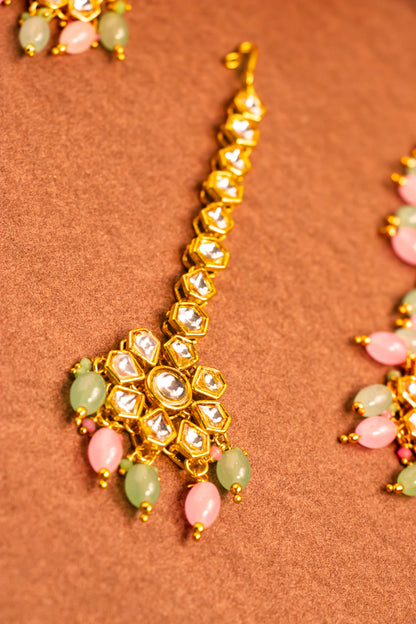 Noor's Legacy Red Kundan Necklace Set